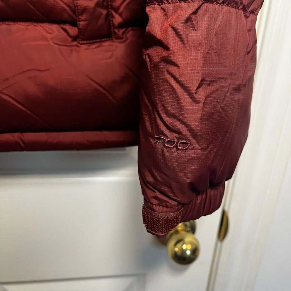 The North Fave 700 Down Puffer Jacket Maroon and Black Size Small - Picture 4 of 10